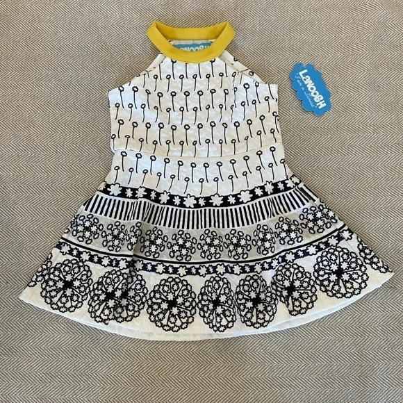 Lanoosh Other - Lanoosh black and white girls dress size XXS 2-3 NWT